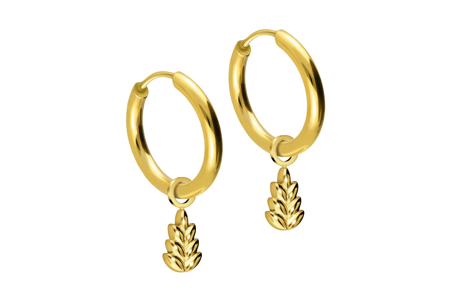 Chirurgenstahl Ohrclicker Creolen BLATT von Piercingline